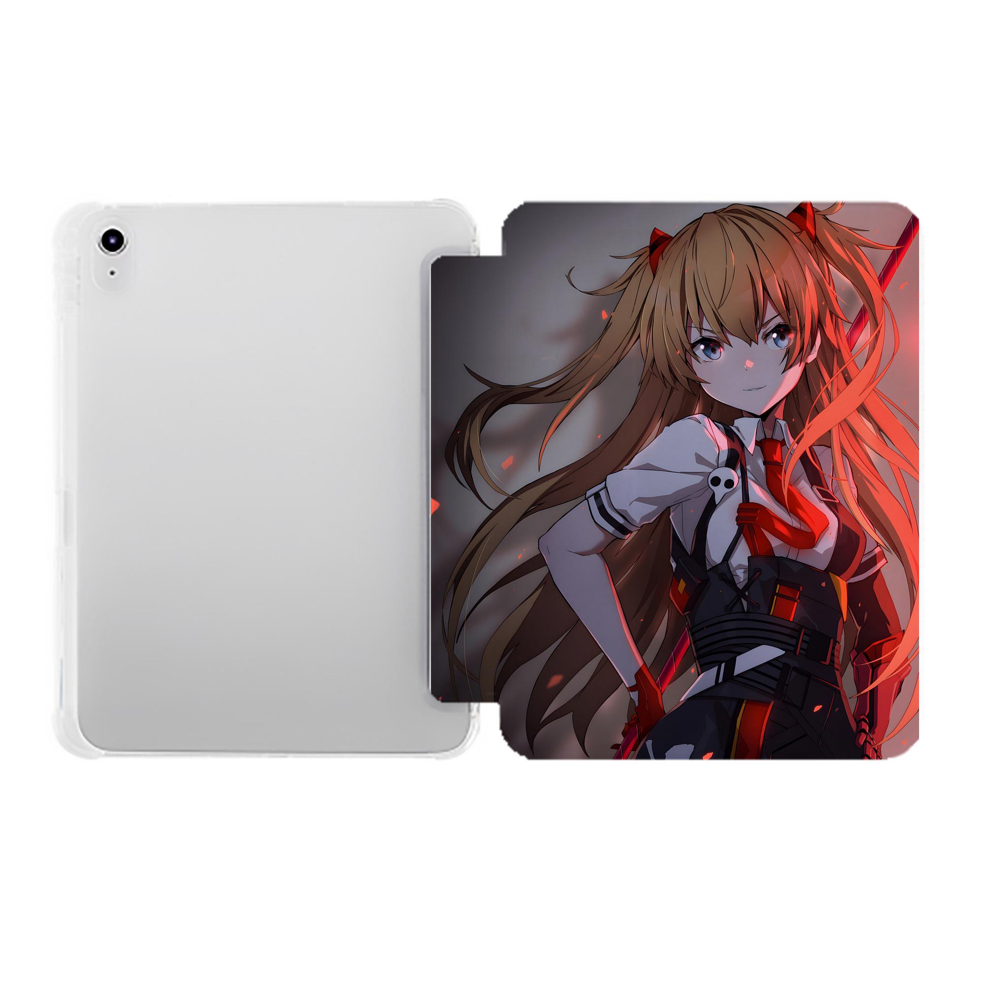 （画像用） EVA 新世紀エヴァンゲリオン IPad ケース ペン収納付き 三つ折りスタンド PUレザー×シリコン 対応機種9.5/10.5/10.9インチ